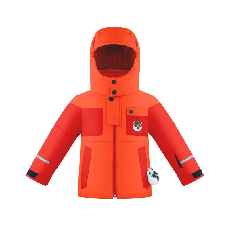 Poivre Blanc BB SKI JACKET Clementine Orange/scarlet Red