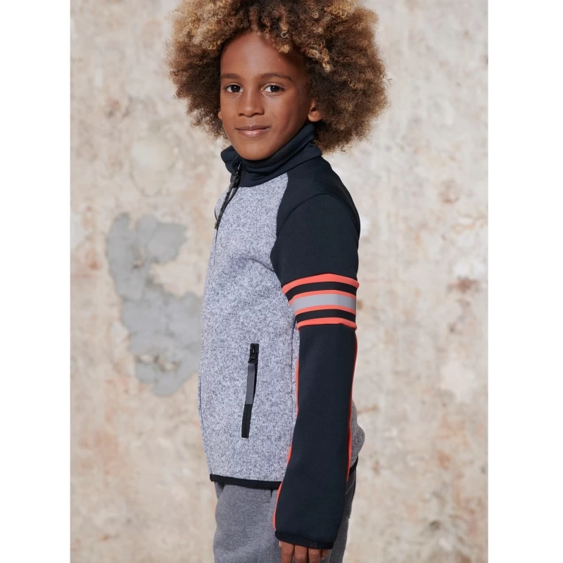 Veste Polaire Graphique Poivre Blanc Grey Melange/Black â Image 2